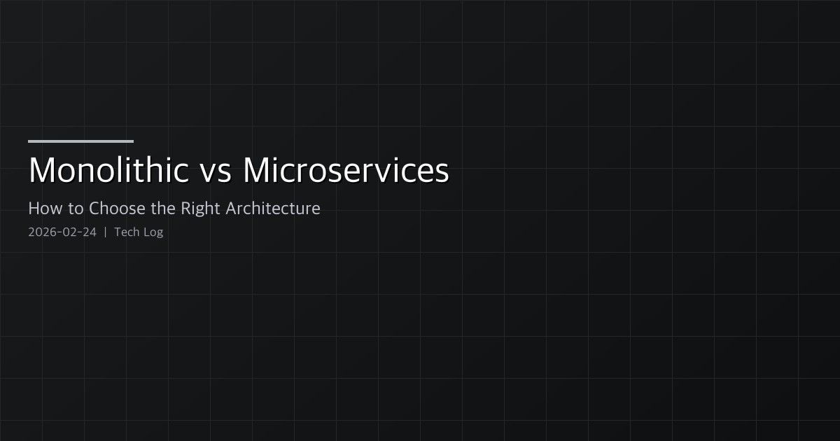 Monolithic vs Microservices — How to Choose the Right Architecture