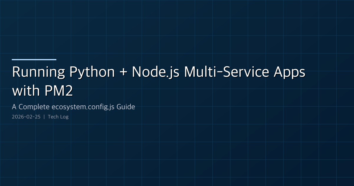 Running Python + Node.js Multi-Service Apps with PM2 — A Complete ecosystem.config.js Guide