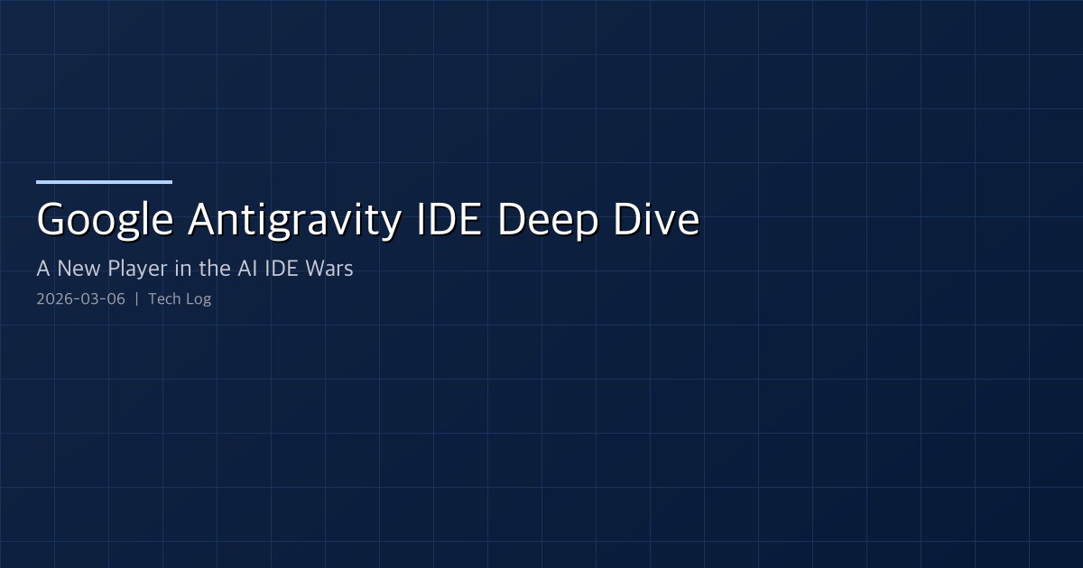 Google Antigravity IDE Deep Dive — A New Player in the AI IDE Wars
