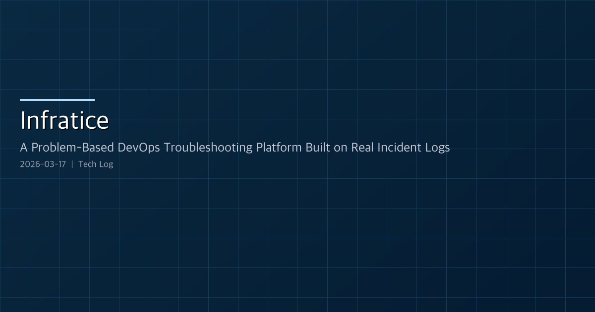 Infratice — A Problem-Based DevOps Troubleshooting Platform Built on Real Incident Logs
