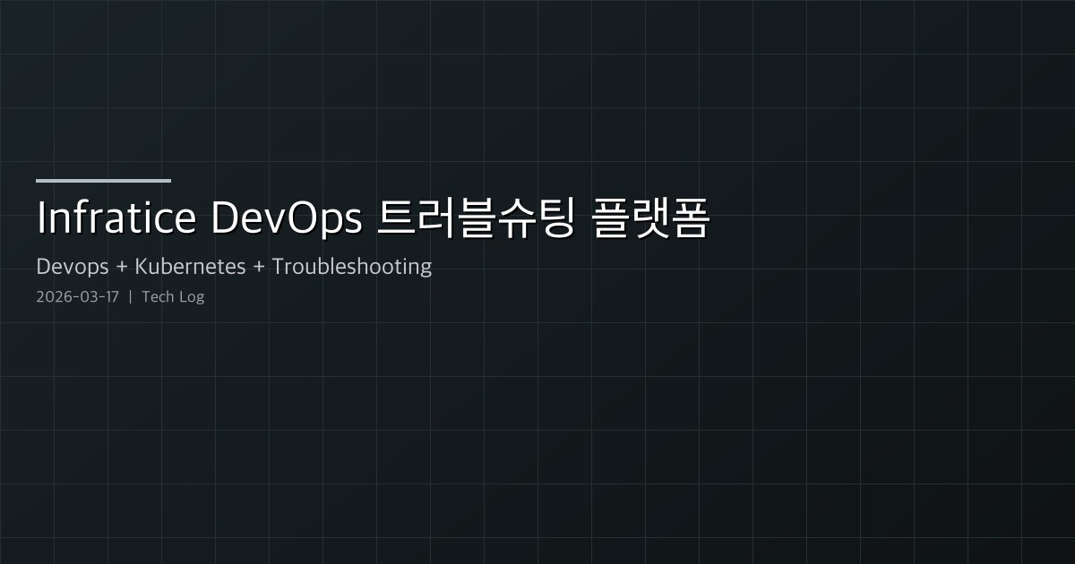 Featured image of post Infratice — 실무 인프라 장애를 로그로 풀어보는 DevOps 트러블슈팅 플랫폼