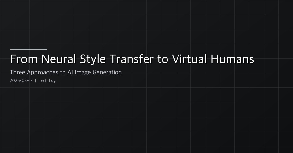 From Neural Style Transfer to Virtual Humans — Three Approaches to AI Image Generation