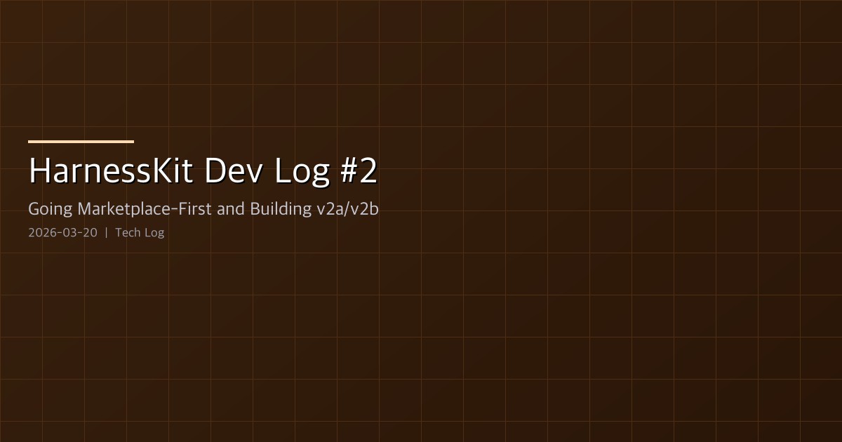 HarnessKit Dev Log #2 — Going Marketplace-First and Building v2a/v2b