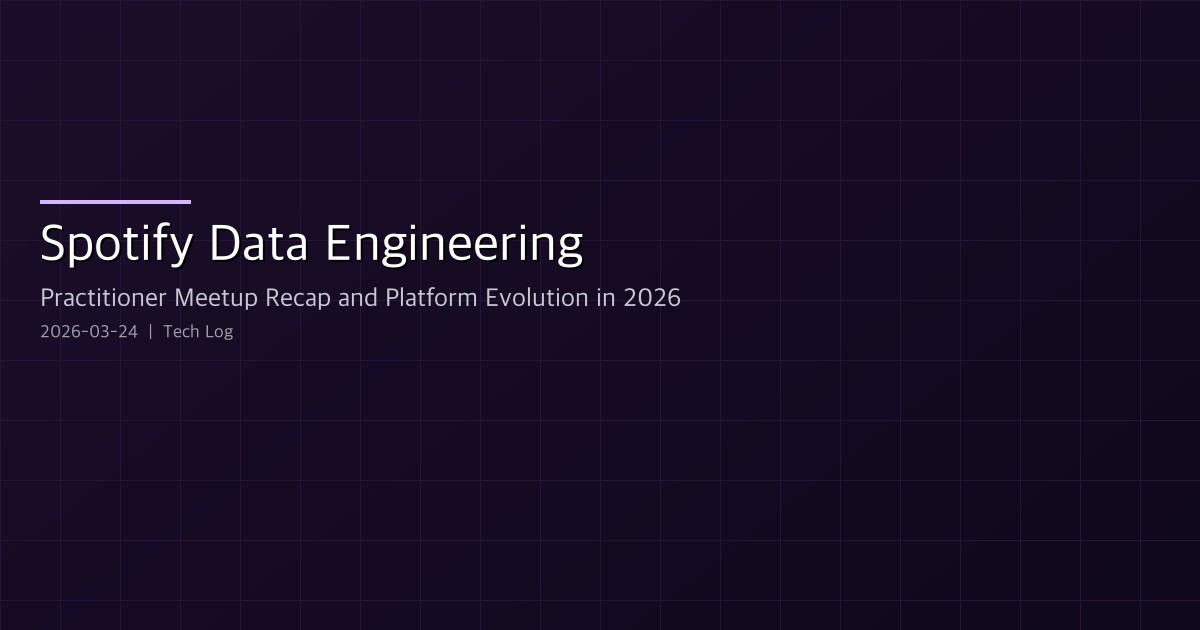 Spotify Data Engineering — Practitioner Meetup Recap and Platform Evolution in 2026