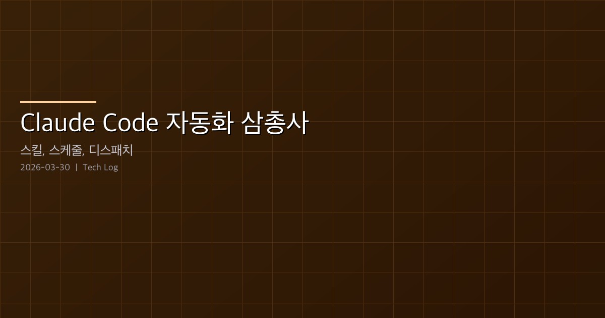 Claude Code 자동화 삼총사 — 스킬, 스케줄, 디스패치