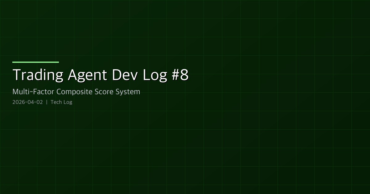 Trading Agent Dev Log #8 — Multi-Factor Weighted Score System and Composite Score Migration