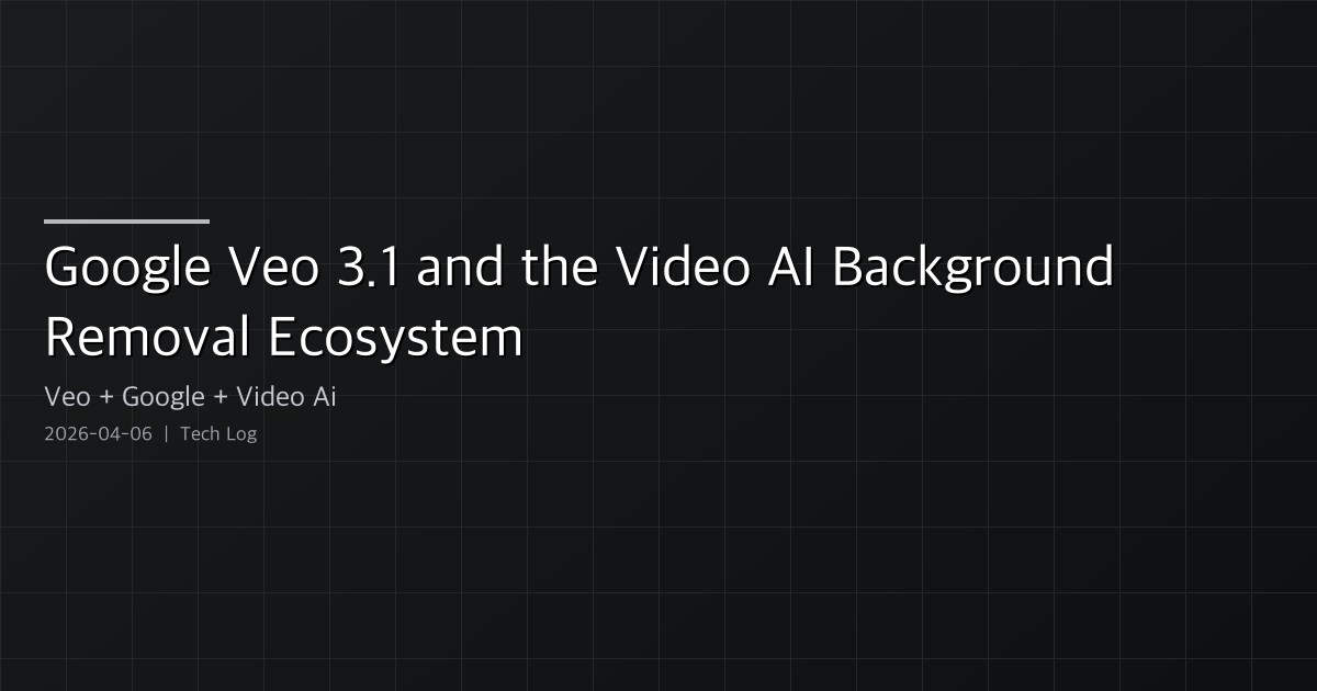 Google Veo 3.1 and the Video AI Background Removal Ecosystem