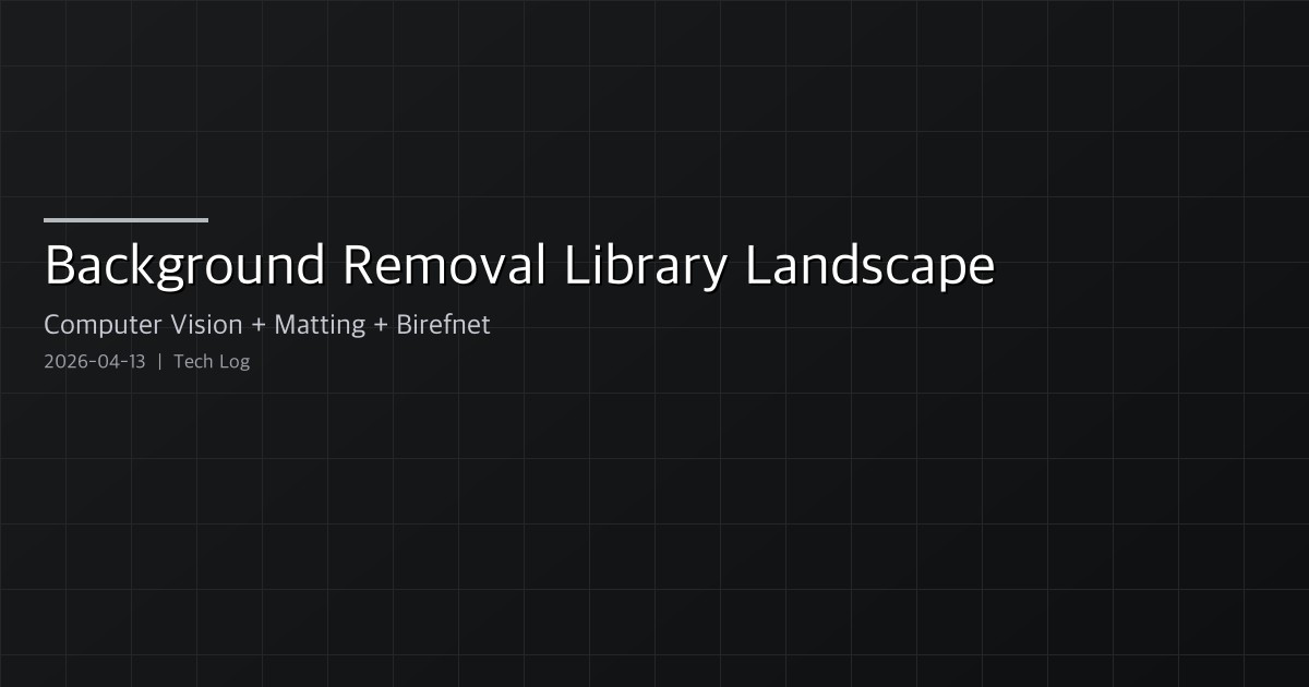 The Background Removal Library Landscape — BiRefNet, ViTMatte, MatAnyone, and Friends