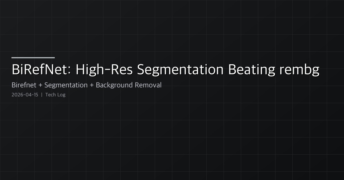 Featured image of post BiRefNet — The High-Resolution Segmentation Model Quietly Beating rembg