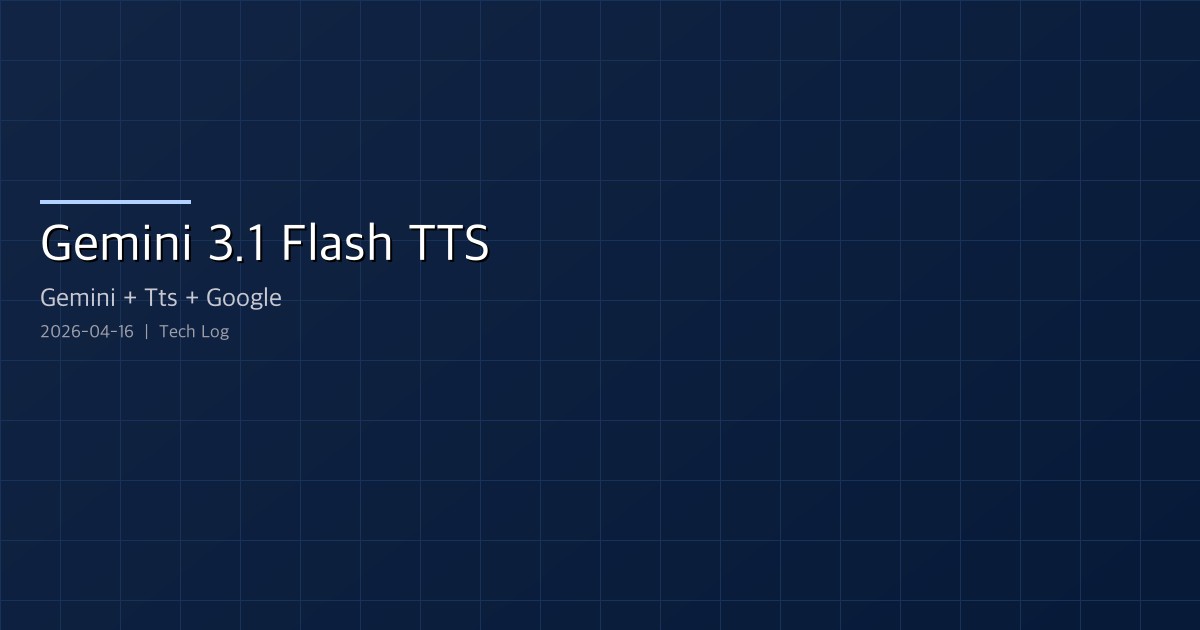Gemini 3.1 Flash TTS — From Reading Machine to Digital Voice Director