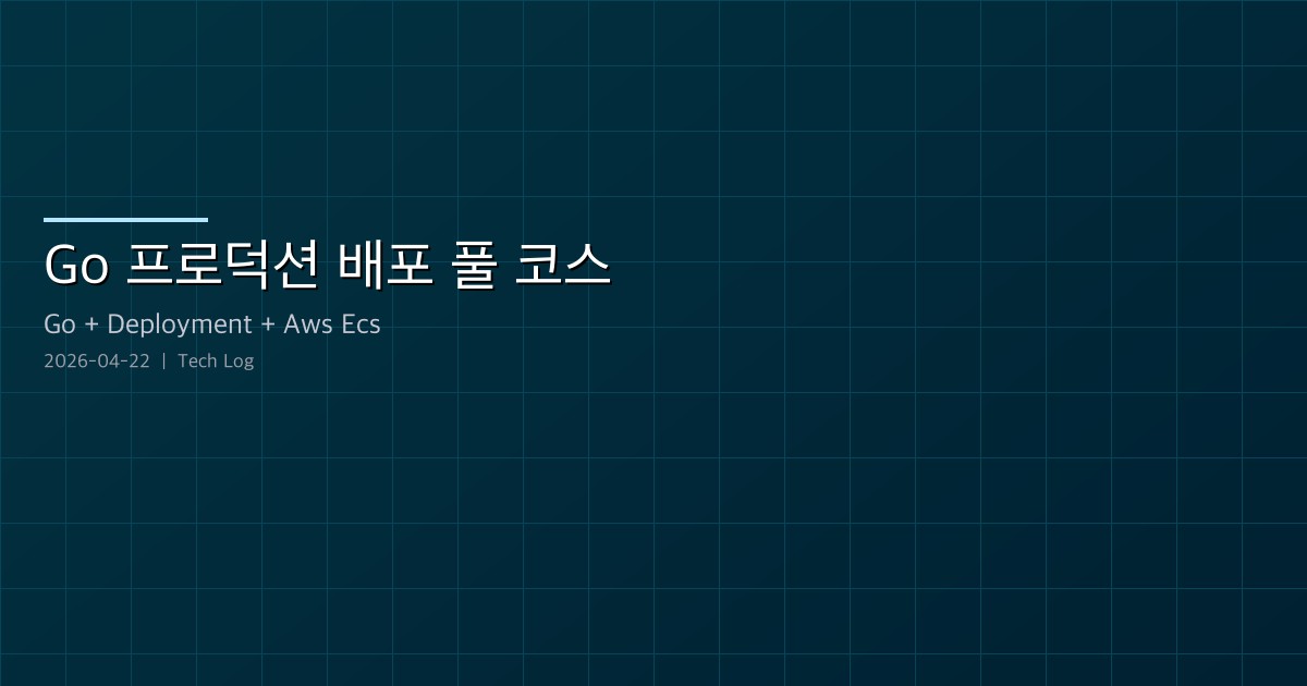 Go 프로덕션 배포 풀 코스 — AWS ECS vs Cloud Run vs Fly.io