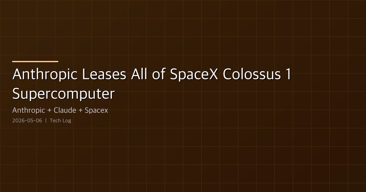 Anthropic Leases All of SpaceX's Colossus 1 — What the Claude Rate-Limit Bump Actually Means