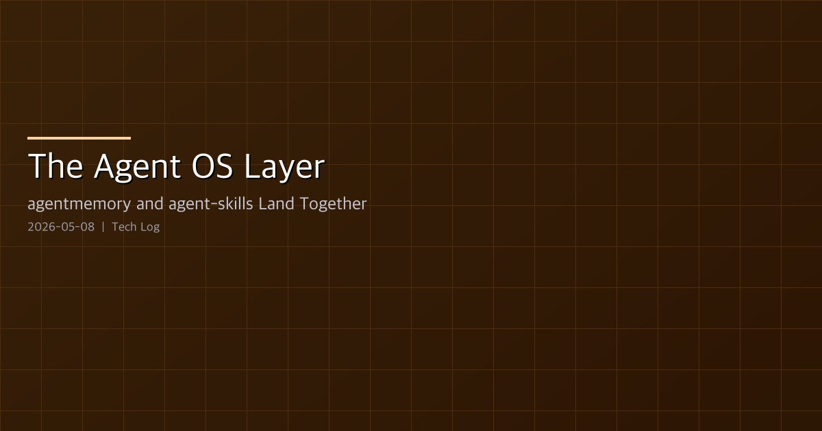 Featured image of post The OS Layer for AI Coding Agents — agentmemory and agent-skills Land the Same Day