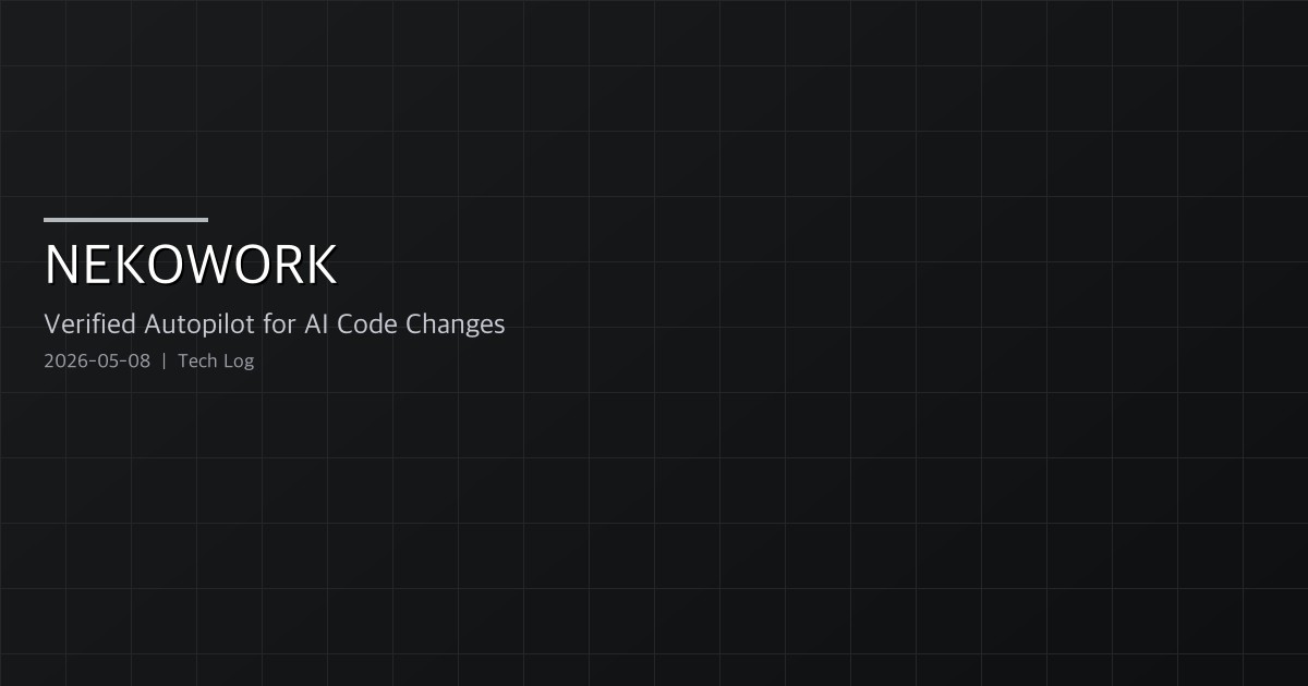 NEKOWORK — A Verified Autopilot for AI Code Changes