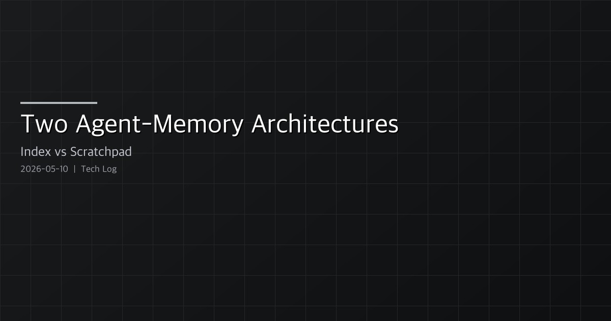 Two Agent-Memory Architectures — MemPalace's Structured Index vs Hermes Agent's Self-Curating Scratchpad