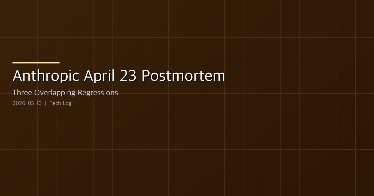 Anthropic's April 23 Postmortem — Three Overlapping Regressions and What Engineers on Claude Should Take Away