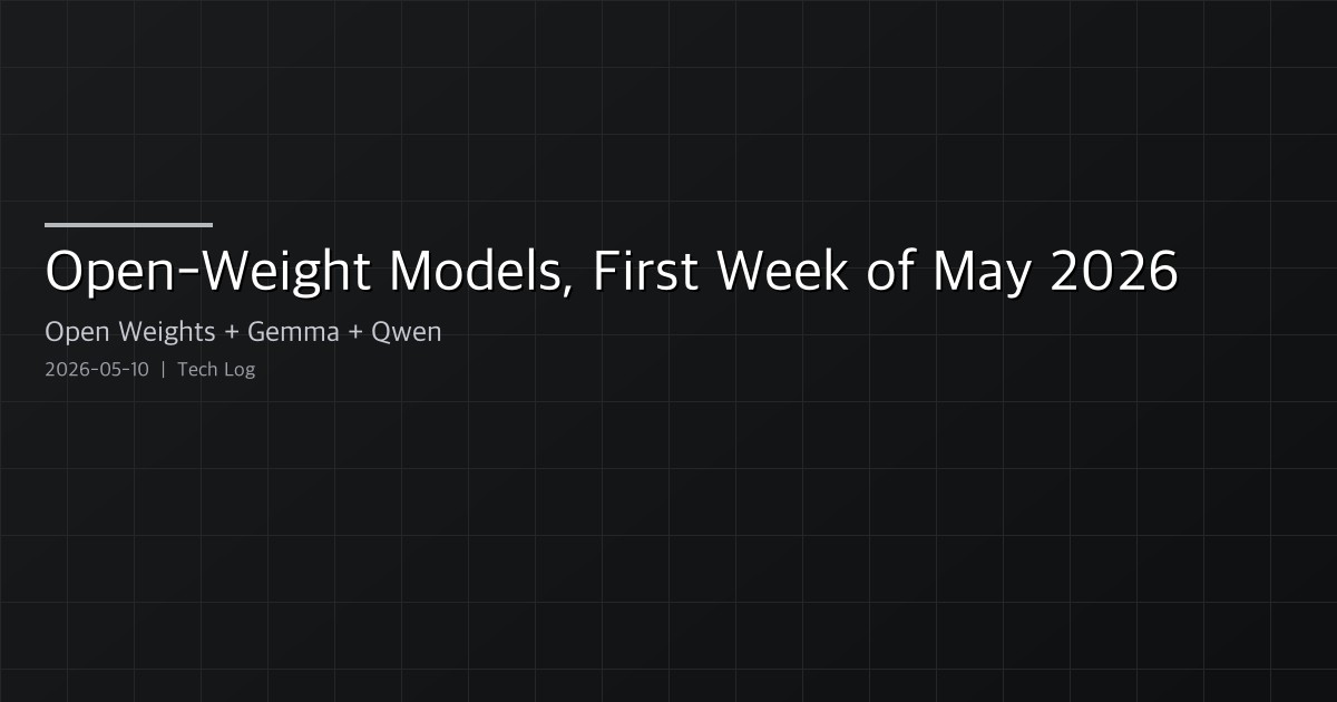 Open-Weight Models, First Week of May 2026 — Zyphra ZAYA1, Gemma 4 26B A4B, Qwen 3.6 35B A3B