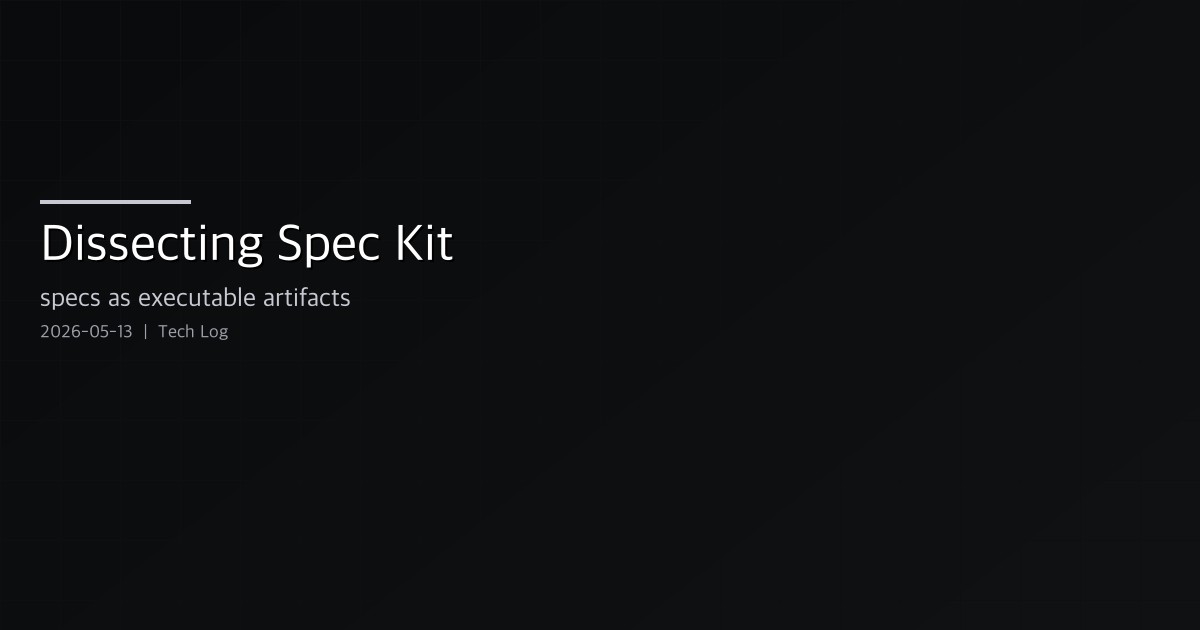 Dissecting Spec Kit — GitHub's toolkit for turning specs into executable artifacts