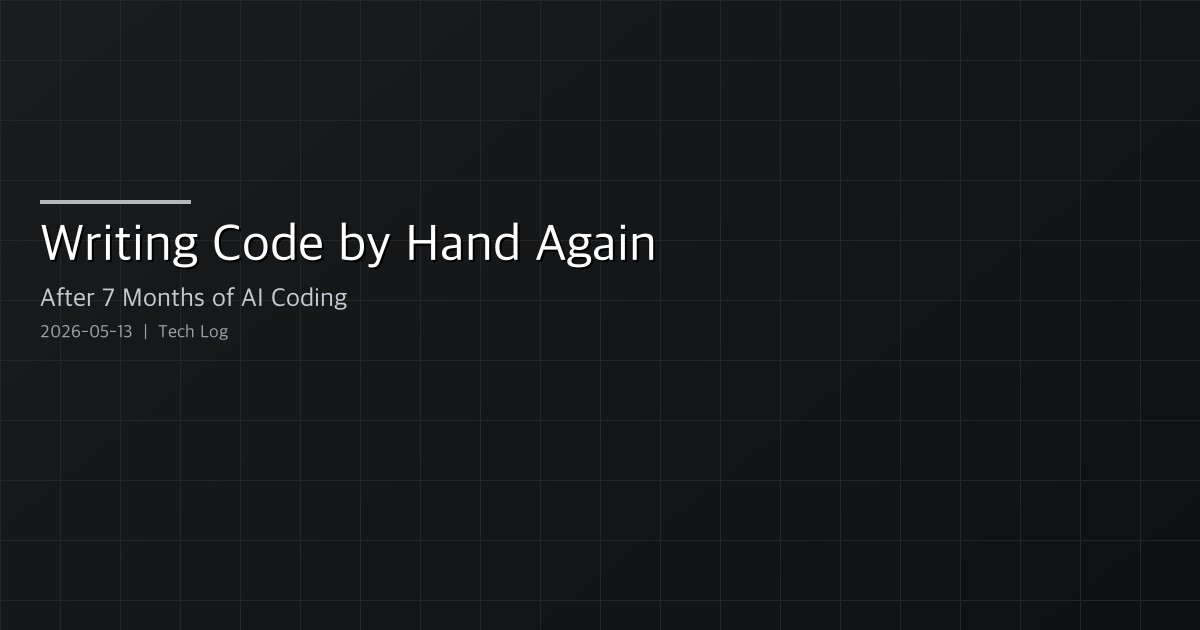 Writing code by hand again — the architecture debt seven months of AI coding left behind